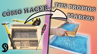 Como hacer MARCOS/bastidores para PAPEL RECICLADO | Papel en coma