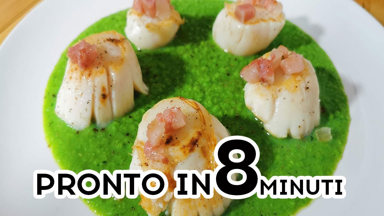 CAPESANTE CON CREMA DI PISELLI IN 8 MINUTI? 