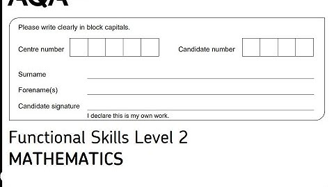 Functional Skills Maths L2 Nov2022 AQA