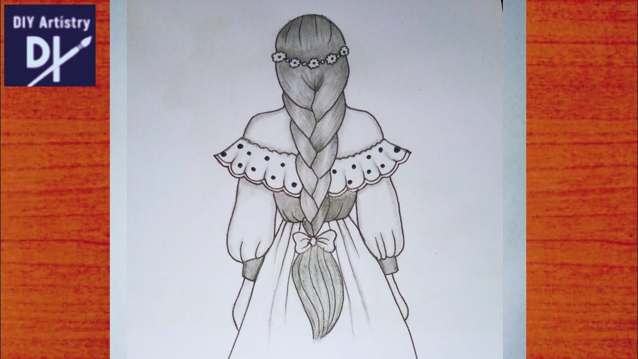 How to draw Beautiful Girl Braid Hairstyle | Easy Pencil Sketch Tutorial | DIY Artistry