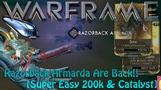 Warframe - Razorback Armada Is Back Again! [Easy 200k & Catalyst]