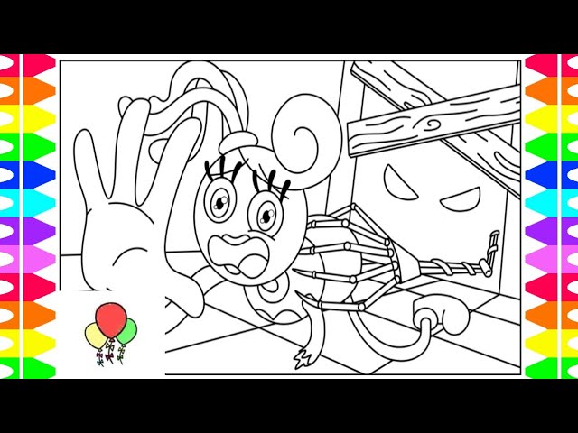  Mommy Long Legs - Poppy Playtime Chapter 2 Coloring Book: Mommy  Long Legs in Poppy Playtime Chapter 2 Coloring Book With 50+ High Quality  Poppy  For Kids And Adults To