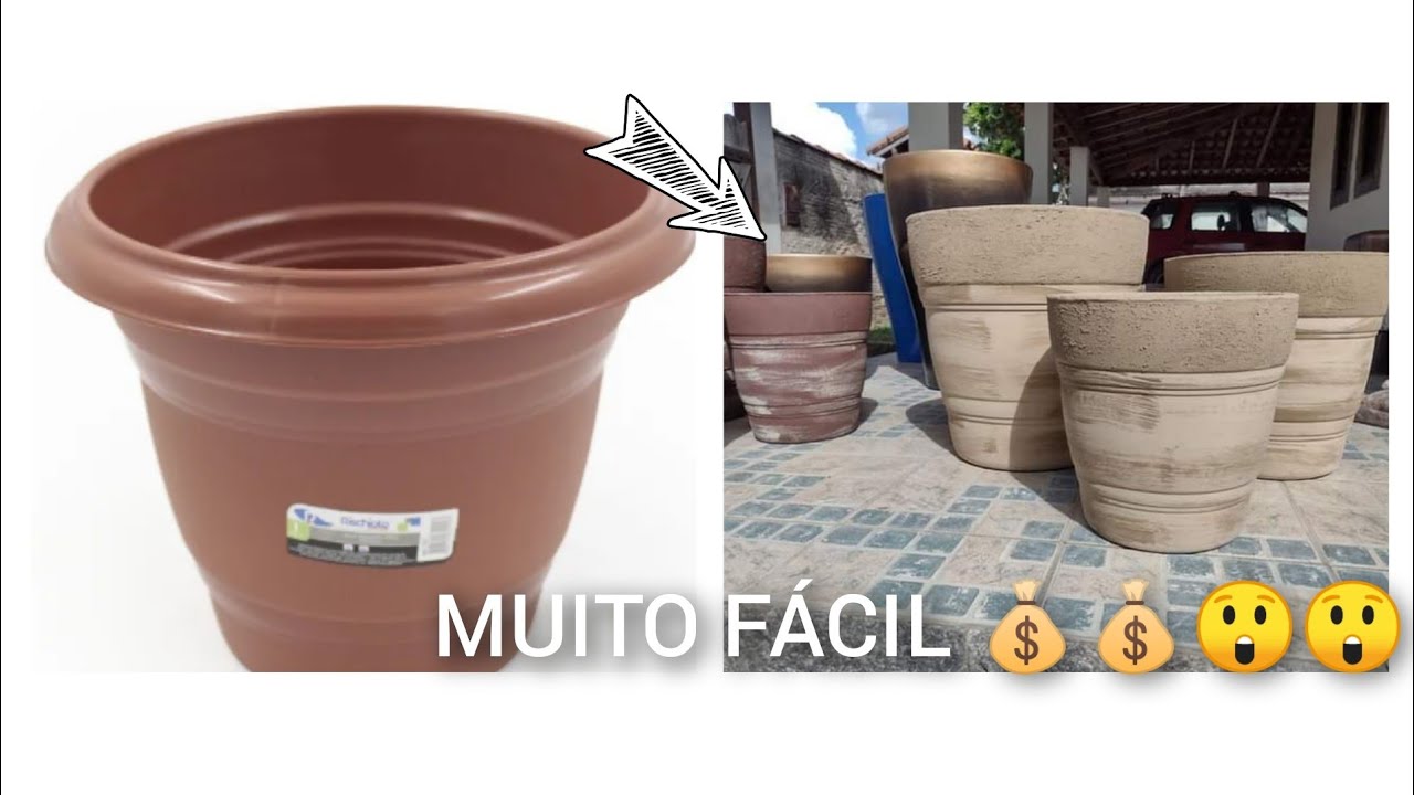 VASO DE CIMENTO FÁCIL DE FAZER