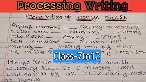 Preparation Of Mango Pickle//Processing Writing//Important For Exam2022-2023/Aamkaacchar processing