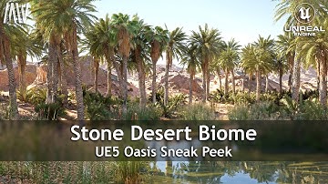 Unreal Engine 5 - MAWI - Realistic Stone Desert Oasis #unrealengine #UE5 #gamedev