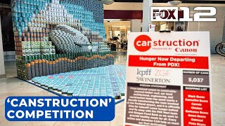 Portland construction, architecture teams build sculptures from canned goods