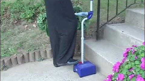 Pilot® Step-Up Cane - a Quad with a flip-up step