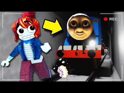 逃離恐怖的「湯瑪士小火車」!!都要被撞了竟然還有人在鐵軌上跳舞..?【恐怖爆笑遊戲】【ROBLOX】