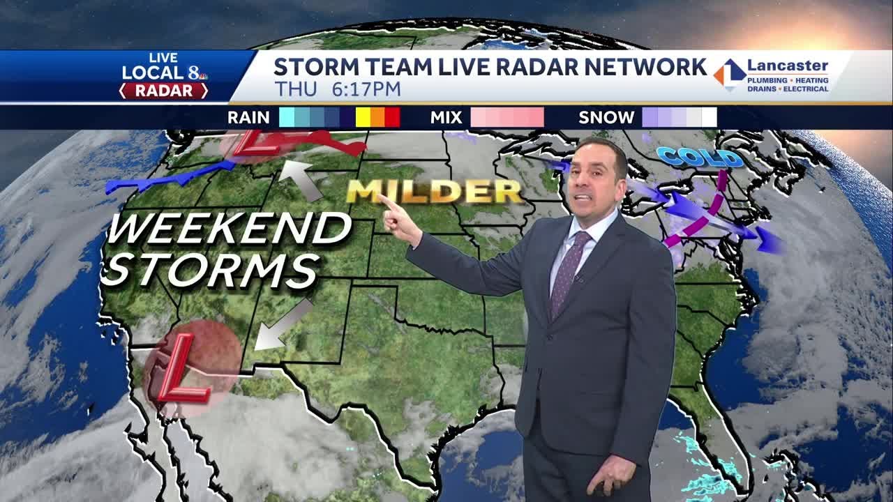 Snow Tapers Late, More Wintry Weather This Weekend - YouTube