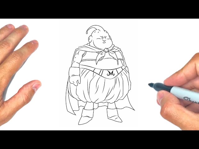 Tutorial speed drawing of fat Boo - Majin Boo, Dragon Ball Z- como des