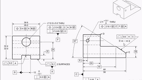 Creo GD&T drawing tutorial with example
