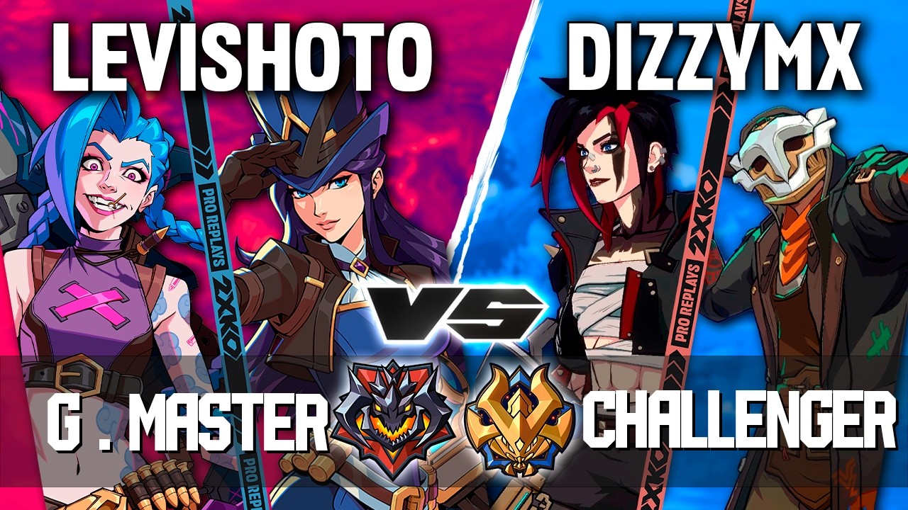 2XKO ▰ Levishoto (Caitlyn-Jinx) vs Dizzymx (Vi-Ekko) ▰ 2XKO Pro level replays