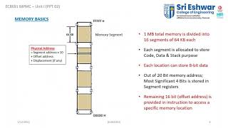 EC8691 MPMC - Unit I - 8086 Addressing Modes  by Dr.NSS
