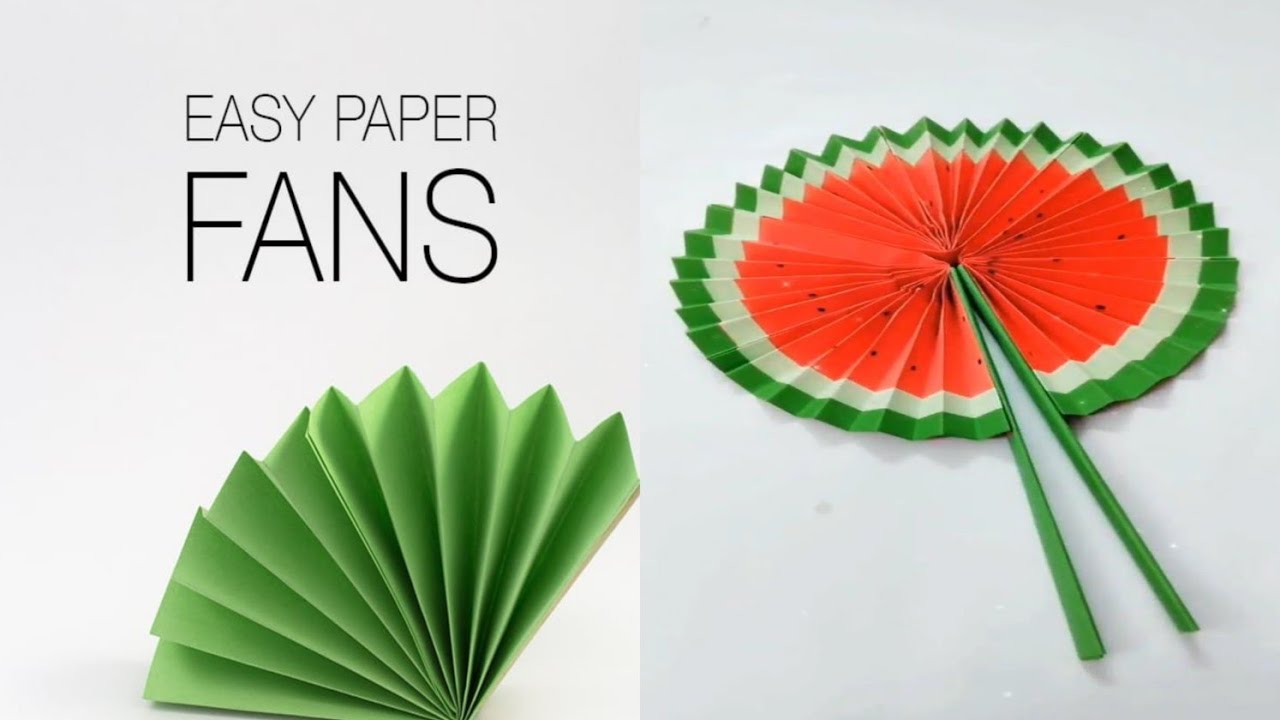 DIY Cute paper fan 🪭 Easy paper craft ideas 