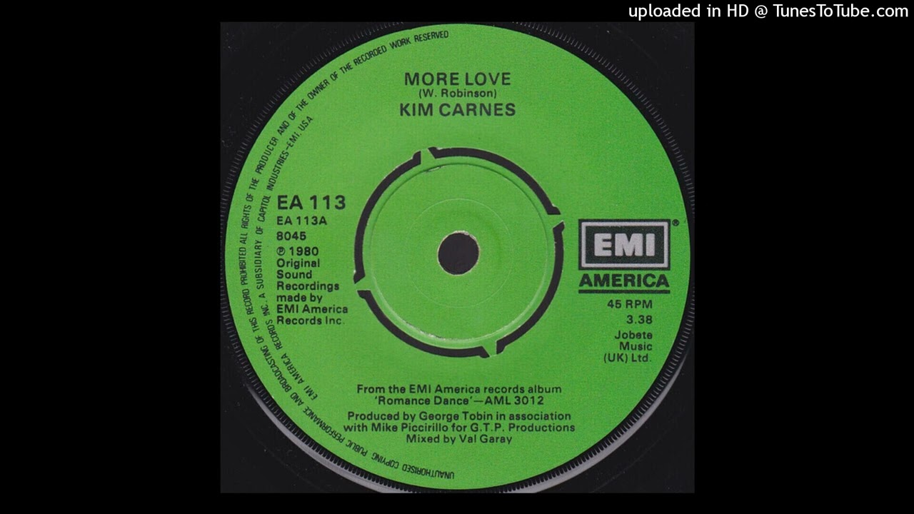 Kim Carnes - More Love (Extended 1980) - YouTube