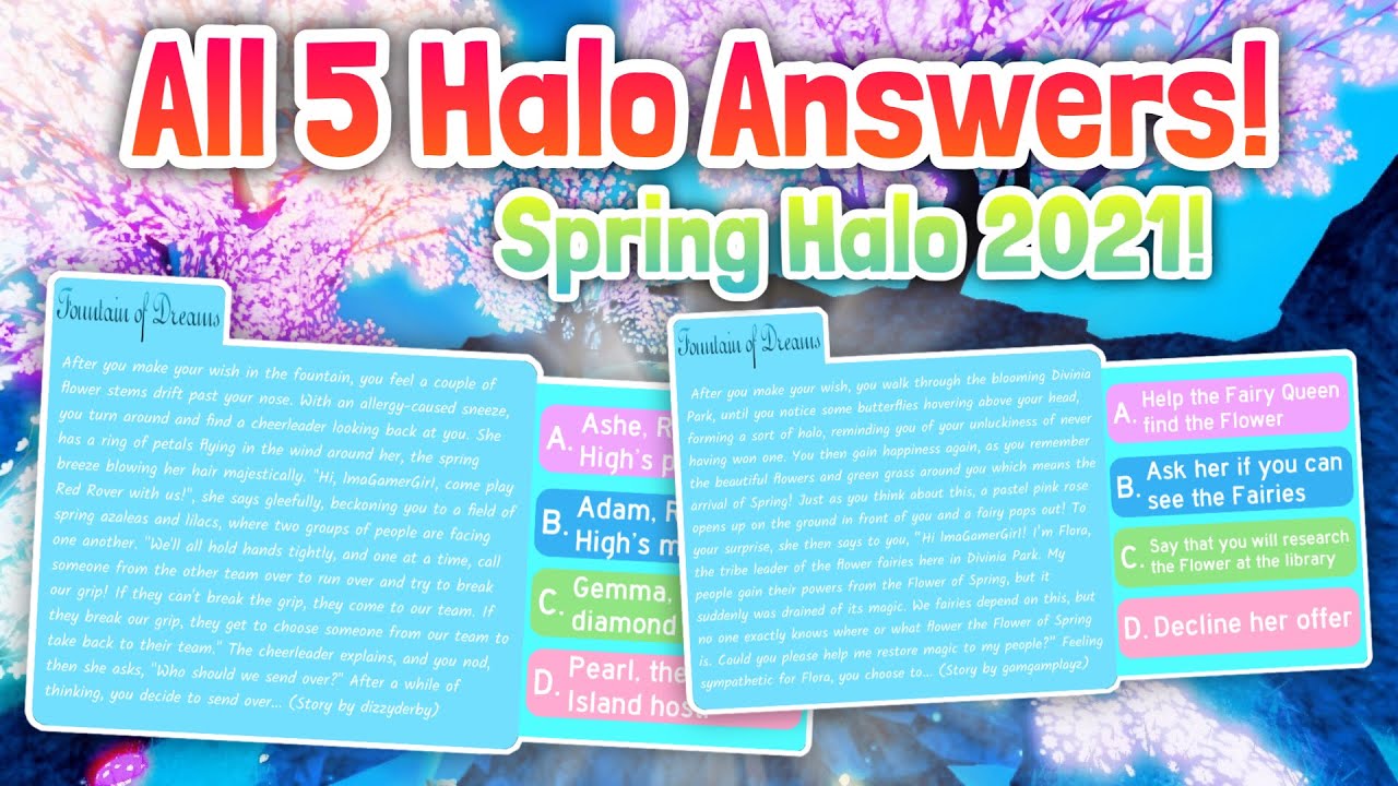 All 5 Halo Answers To Win Spring Halo 2021 Royale High Info Youtube - ixx blue xxi roblox