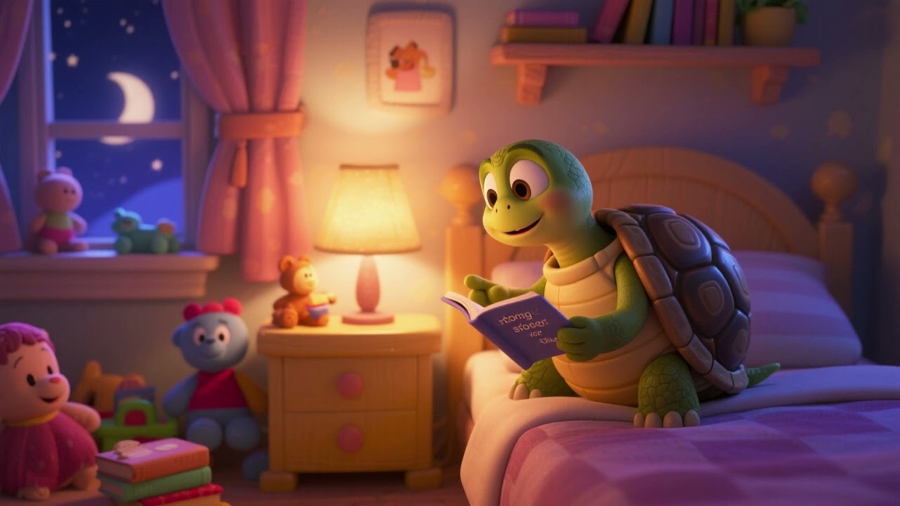 The Tortoise Song for Bedtime 🐢🌙 | Lullaby Nursery Rhyme | Kids Sleep Song