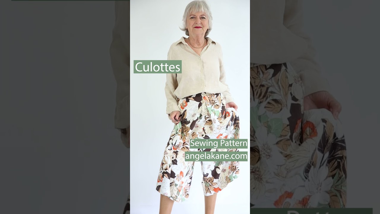 Culottes PDF Sewing Patterns from Angela Kane #sewingpatterns