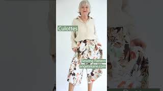 Culottes PDF Sewing Patterns from Angela Kane #sewingpatterns