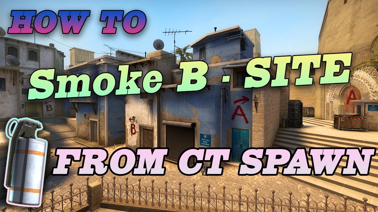 How To Smoke B-SITE from CT-SPAWN ON MIRAGE - CSGO SMOKES - YouTube
