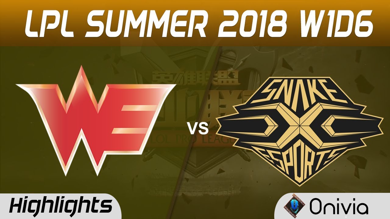 WE vs SS Highlights Game 1 LPL Summer 2018 W1D6 Team WE vs Snake Esports by Onivia