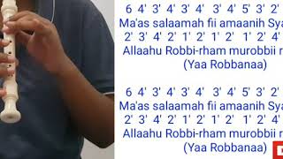 Not Angka Rekorder Sholawat Syaikhona Recorder Cover