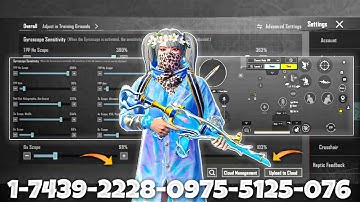New Update 3.7🔥Best Sensitivity code + Control Settings Pubg Mobile /Bgmi Sensitivity 2025