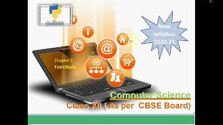 Class 12 # Computer Science # Chapter 2 # Functions in Python # Part  1 Class 12 Computer Science Chapter 2 Function In Python Part 1 4