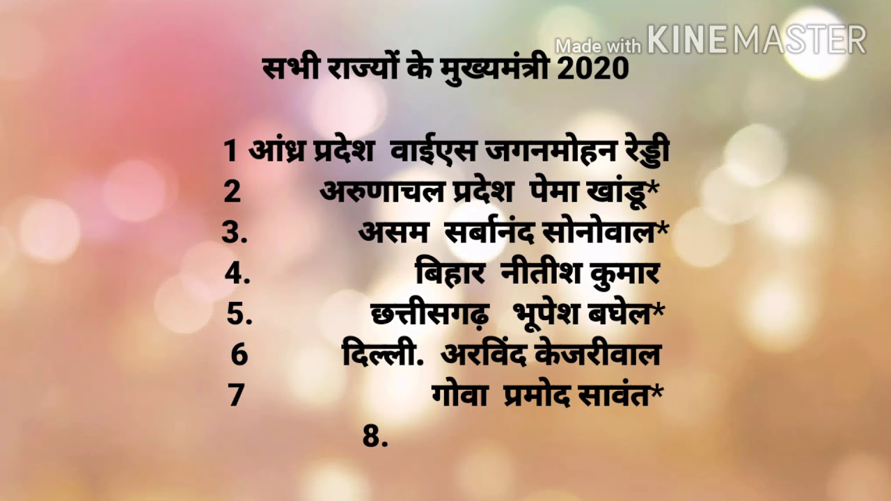 Bharat Ke Sabhi Rajyo Ke Chief Minister Ka Naam 2020 YouTube bharat-ke-sabhi-rajyo-ke-chief-minister-ka-naam-2020-youtube