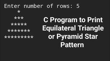 C Program to Print Equilateral Triangle or Pyramid Star Pattern #codingtutorial #codinginterview