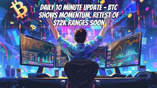 Daily 10 Minute Update - BTC Shows Momentum. Retest of $72K Ranges Soon
