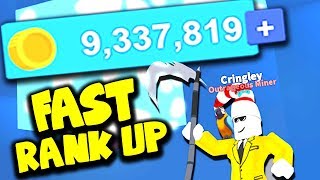 How To Rank Up Fast In Mining Simulator Youtube - roblox mining simulator best places to find platinum