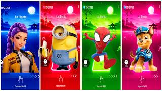 🔥 Rumi 🆚 Minions 🆚 Spider Man 🆚 Chase 🔥 Tiles Hop Challenge 😱 # 66 screenshot 2