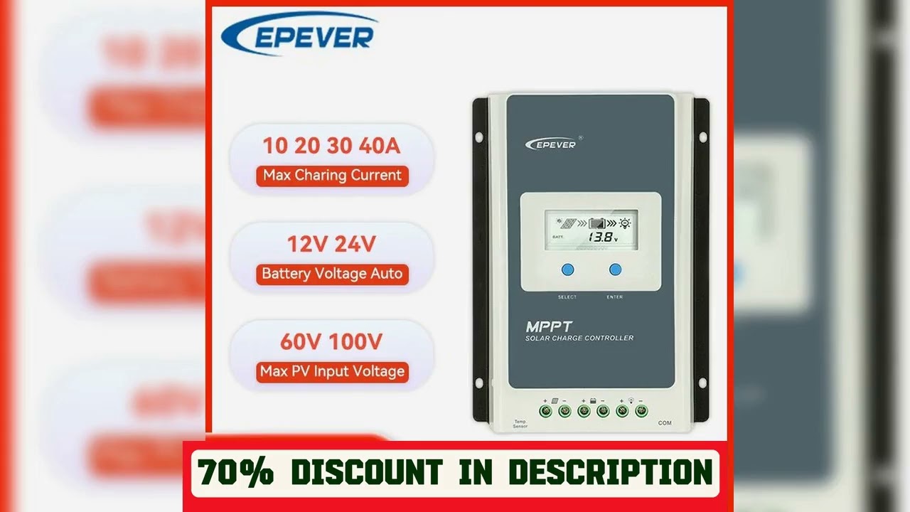 A must-have product!�EPEVER Tracer MPPT Solar Charge Controller 10A 40A 30A 20A With LCD Solar Reg