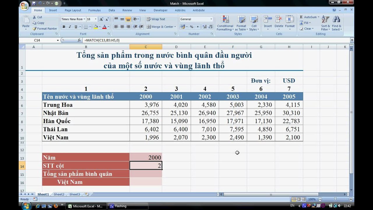 Excel k t h p h m vlookup v h m match t m ki m linh ng hanh