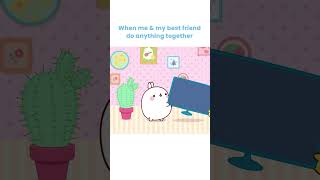 The Clumsy Best Friends - Molang And Piu Piu 🤪 #shorts #funnycartoon #molang