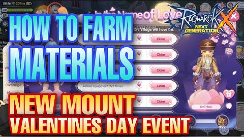 ROX VALENTINES DAY EVENT [ HOW TO FARM MATERIALS / TIPS AND GUIDE ] Ragnarok X Next Generation
