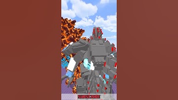 Burning Godzilla Vs 3 Mechagodzilla in Minecraft - #shorts #trending