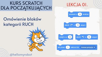 Lekcja 01. Omówienie bloków kategorii RUCH -- Kurs programowania Scratch dla początkujących