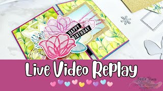 Friday Night Live with Kayla - featuring Stampin’ Up! Translucent Florals | gatefold card