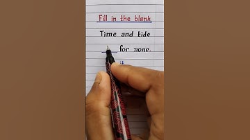Fill in the blank | Time and tide ___ for none. ( wait / waits ) | #grammar