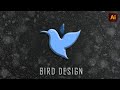 Bird logo design in Adobe Illustrator | Adobe Illustrator tutorial | logo design 2022