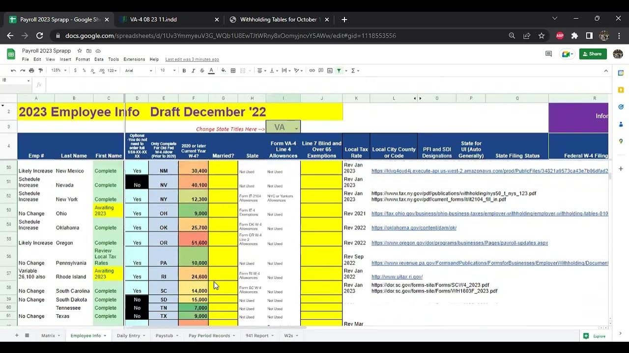 Virginia Withholding for 2023 changes slightly - YouTube