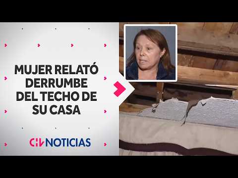 “I COULDN'T GET OUT”: Woman recounts ceiling collapse at her home in Santiago due to rain - CHV
