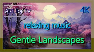 Watercolor landscape - Relaxing Music For Stress Relief - Art for TV - 2 hours of Art