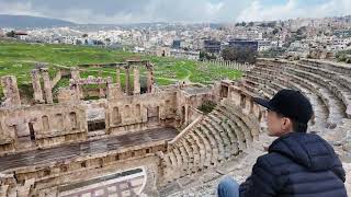 Jaresh and Amman Jordan, well preserved 2100 yo Roman city ruin