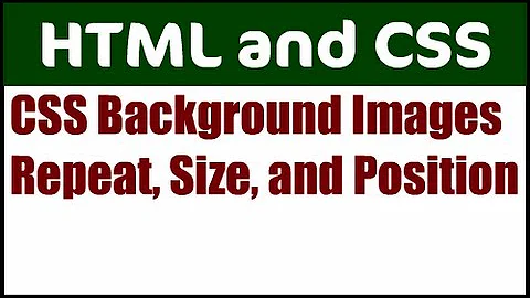 Background Image CSS Properties: Repeat, Size, Position