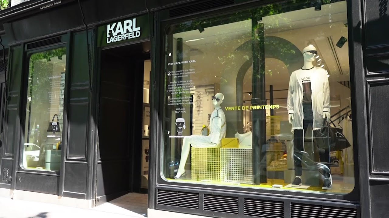 Karl Lagerfeld store reopens in Paris - YouTube