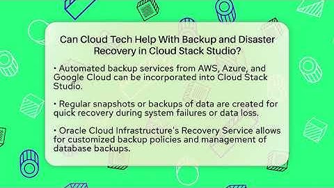 Can Cloud Tech Help With Backup and Disaster Recovery in Cloud Stack Studio?