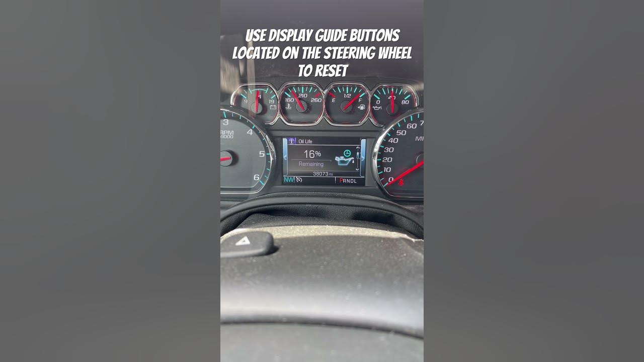 2020 Chevy Tahoe Oil Life Reset Procedure YouTube